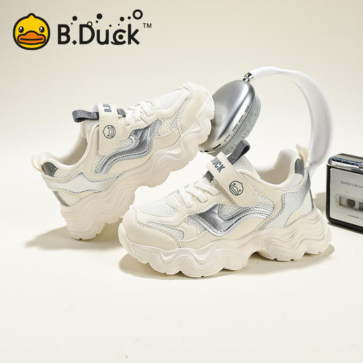 B.Duck小黄鸭童鞋男童运动鞋春季网面透气鞋小学生休闲鞋28-37 B1686823 商品图0