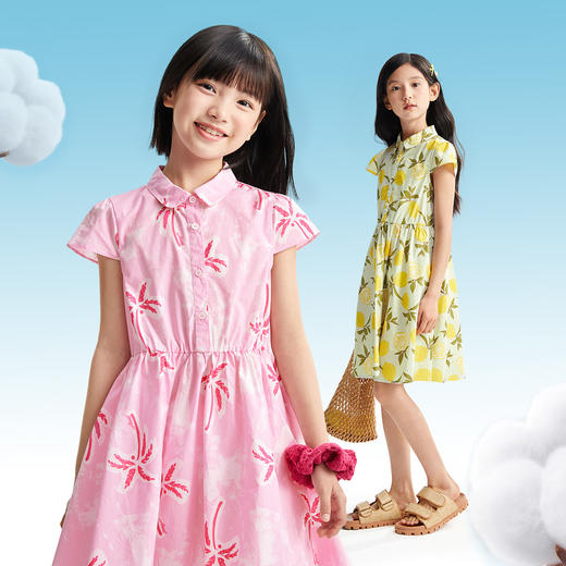 女童短袖连衣裙夏季新款安奈儿童装EG523070 商品图2