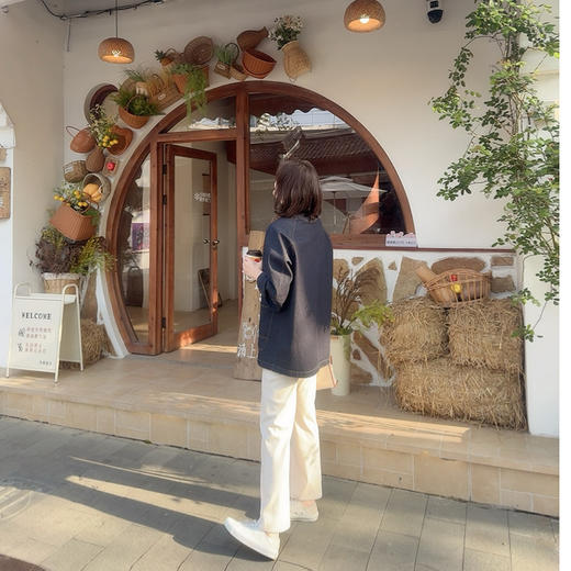 火桐hooton 蚕丝牛仔 巴恩风猎装牛仔外套TYQ9001 商品图2