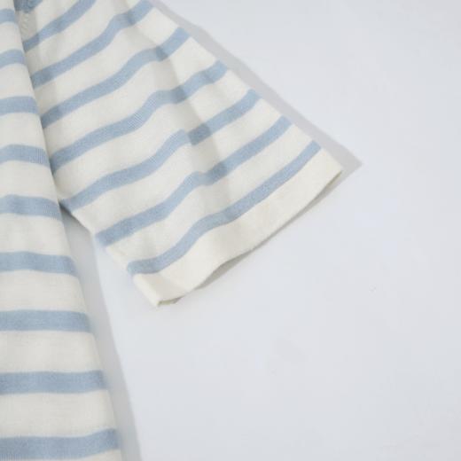 Grace&Glam 法式撞色条纹正肩中袖上衣 商品图3