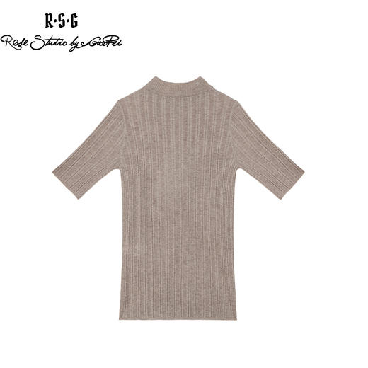 RSG郭培成衣品牌圆领修身型套头短袖通勤女款针织衫薄款上衣 商品图1