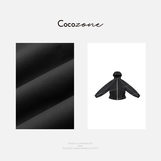 COCO ZONE 刘一一 春季户外袖口可抽绳连帽双头拉链外套CD2A0004 商品图2