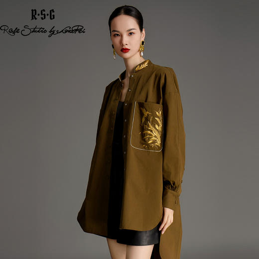 RSG 郭培成衣品牌原创设计早秋国风重刺绣长衬衫 商品图0