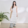 【肌理感蕾丝】经典优雅V领吊带连衣裙女春夏收腰长裙V0550120 商品缩略图1