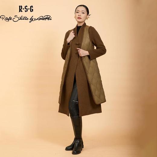 郭培成衣品牌精品系列新中式老钱风偏襟羽绒大衣 商品图2