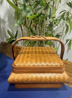 竹编方提篮 商品图0