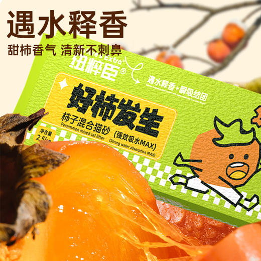 【猫砂】纽粹臣 柿子混合猫砂2.5kg 抑菌除臭 粉尘少 试用好评率100% 线下专供 电商禁售 商品图4