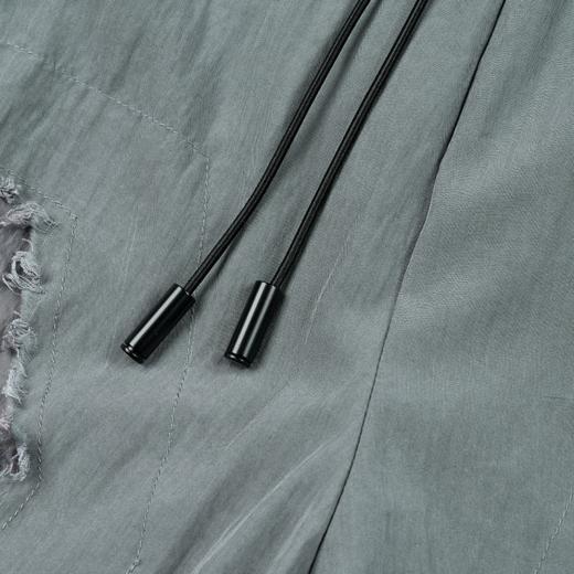 GOODBAI 916 拼接双层破坏毛边抽绳直筒休闲长裤 商品图4