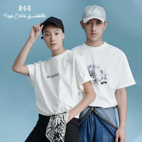 RSG郭培成衣品牌艺术插画短袖女夏男女情侣款T恤休闲半袖上衣