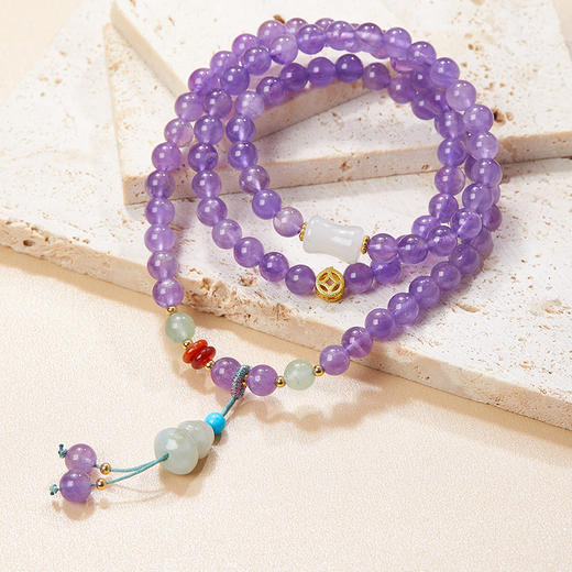 【美人精选】乘风2025✖️ISME紫水晶手串钱币葫芦吊坠多圈新中式国风手链女 商品图2