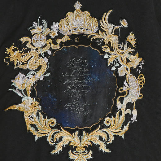 RSG郭培成衣品牌高光十刻系列浮雕刺绣夏季新款上衣T恤 商品图4