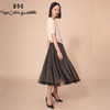 RSG郭培成衣品牌原创设春夏刺绣网纱百褶中长裙 商品缩略图0