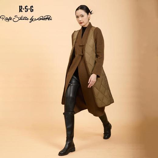 郭培成衣品牌精品系列新中式老钱风偏襟羽绒大衣 商品图3