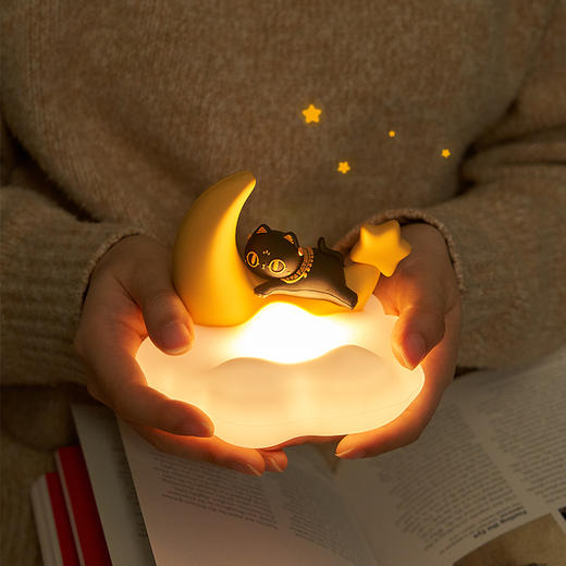 大英博物馆 巴斯特系列 月下小眠手机支架 氛围灯摆件 商品图3