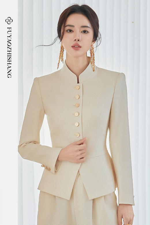 FUYAO扶摇 民国风西装外套女2025春季新款国潮新中式长袖西服上衣 商品图5