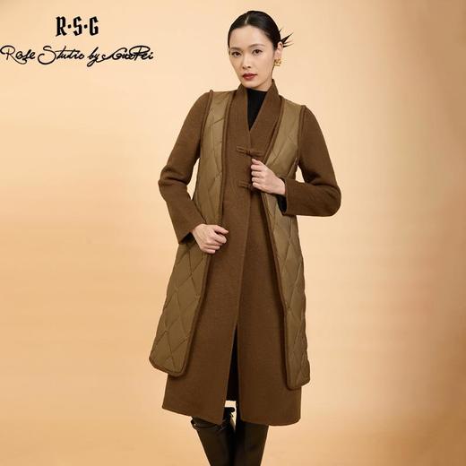 郭培成衣品牌精品系列新中式老钱风偏襟羽绒大衣 商品图4