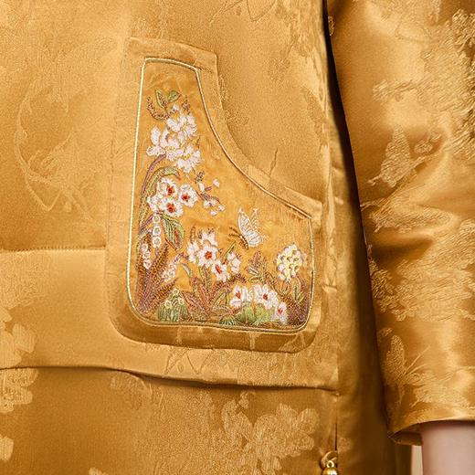 东方境X郭培联名系列：轻高定花卉蝴蝶刺绣彩缎长衫 商品图1