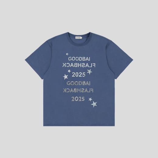 GOODBAI 正反logo星星撞色印花oversize短袖T恤 商品图3