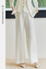 FUYAO扶摇 醋酸提花直筒裤女2025春新款国风休闲裤杏色垂感阔腿裤 商品缩略图5