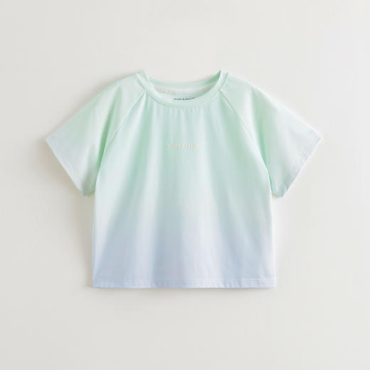 【凉感防晒】马克珍妮男女童渐变运动短袖T恤 儿童夏装新款550386 商品图2