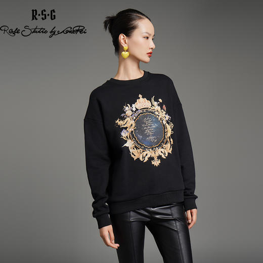 RSG郭培线上成衣品牌高光十刻女装钻印花设计感轻奢卫衣 商品图1