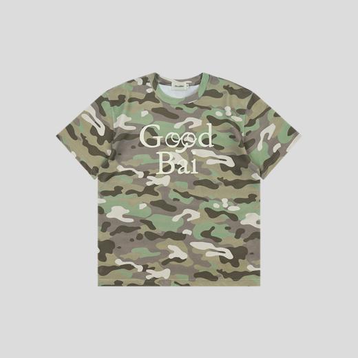 GOODBAI 表情logo撞色印花圆领oversize短袖T恤 商品图3
