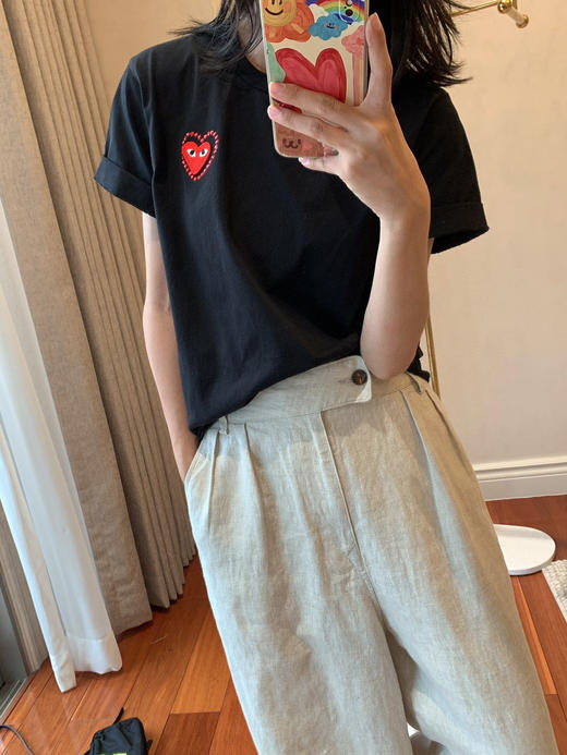 32-2 现货秒发 极限特惠 25SS 钻版 爱心 川久基础款 圆领短袖T恤 商品图9