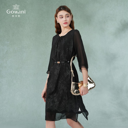 乔万尼真丝桑蚕丝连衣裙法式收腰夏季新款EI2E717 商品图2