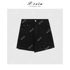 03-4潘依绣丁丁宠粉经典百搭黑色卷边时髦牛仔短裤 D6609 商品缩略图1