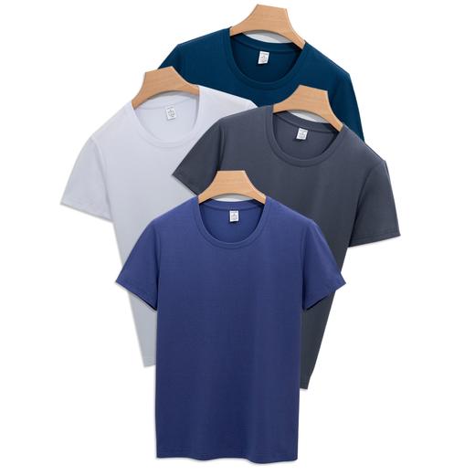 岸纾 优可丝索罗娜女款短袖220克T恤2件装（8色可选）圆领经典百搭吸湿透气亲肤抗菌T1234W 商品图4