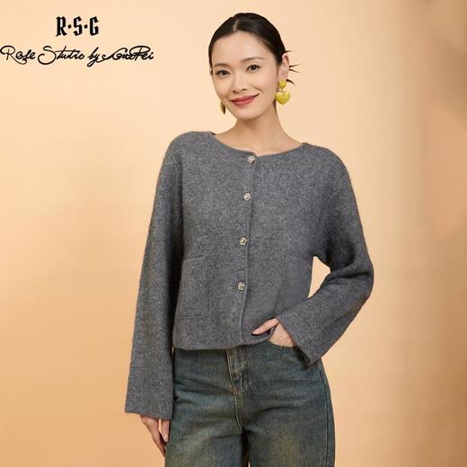 郭培成衣品牌精品系列个性圆领双兜毛织衫 商品图0