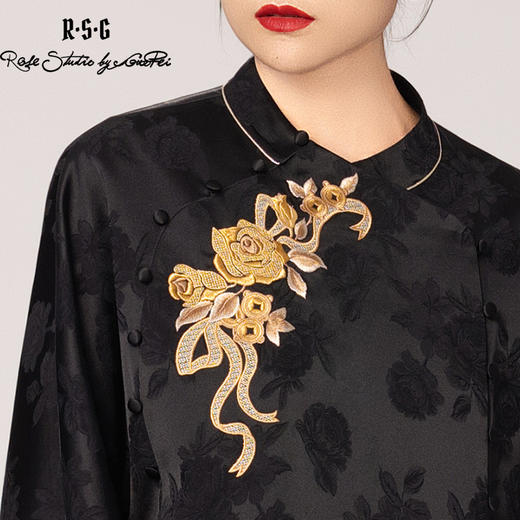 郭培成衣品牌精品系列新中式印花盘扣上衣 商品图1