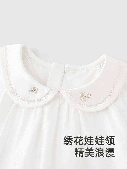 【高定系列】英氏婴儿衣服夏季女宝可爱连体衣纯色包屁衣2025新款YRHGJ2R058A 商品图2