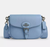 COACH蔻驰 Amelia Saddle BAG 23 纯色经典简约Logo徽标 柔软卵石纹皮革 马鞍包单肩斜挎包 中号 女款 黑色 商品缩略图1