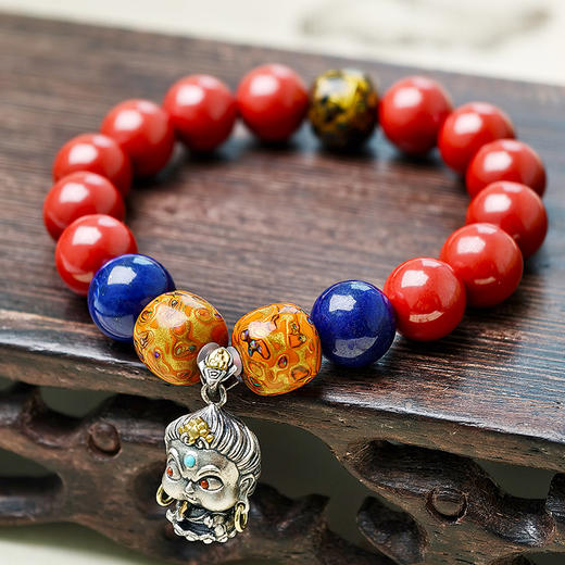 易祈吉祥朱砂守护神手串非遗工艺八大守护神S925银男女款精致版手链送礼 商品图7