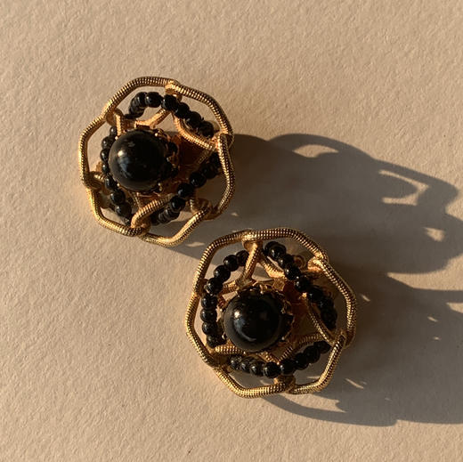 美国1950s串珠耳夹 商品图1