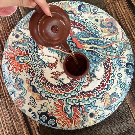 【可吸水茶台】巴蜀汉陶非遗茶砖壶承 （瞬间吸水，自然挥水，非遗工艺） 商品图2