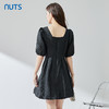 NUTS夏季新品V领纯色时尚优雅气质短袖连衣裙324101126B 商品缩略图4