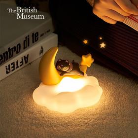 大英博物馆 巴斯特系列 月下小眠手机支架 氛围灯摆件