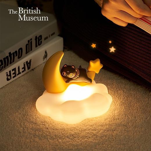 大英博物馆 巴斯特系列 月下小眠手机支架 氛围灯摆件 商品图0