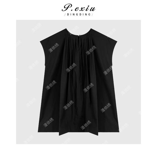 03-4潘依绣丁丁宠粉PanYiXiu/潘依绣【巴塞罗那】薄款设计感简约V领无袖背心W-62965 商品图2