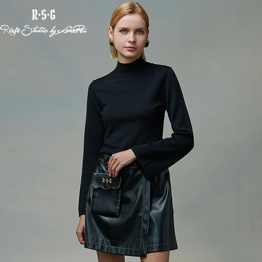 RSG郭培成衣品牌金标套头喇叭袖简约半高领毛衫毛衣打底上衣 商品图2