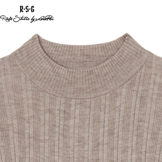 RSG郭培成衣品牌圆领修身型套头短袖通勤女款针织衫薄款上衣 商品图2