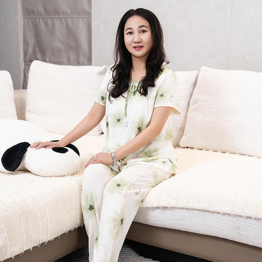 【88元1套】春夏女士短袖长裤套头套装-6251225 商品图0