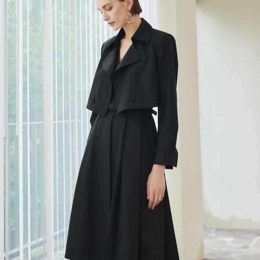 顺丰包邮99453洛诗琳2025春季新款气质设计感风衣两件套335 商品图2