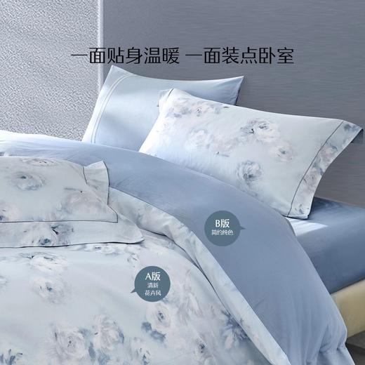 【水星家纺】60支全棉床上四件套抗菌套件朝颜日暮高级感床品 商品图2