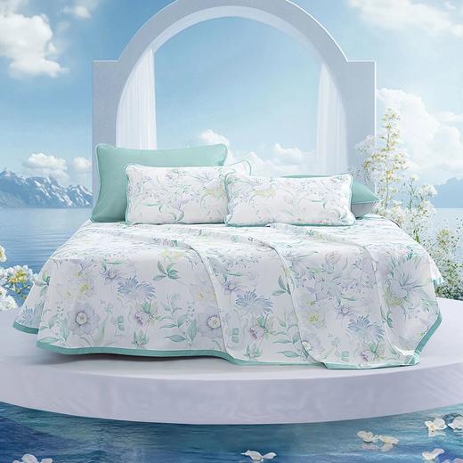 水星家纺 夏季凉感A类抑菌亲肤清凉花研悦冉软凉席 商品图1