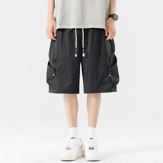 【DSL】大依优型大码短裤五分裤大号裤子弹力透气加肥加大夏季松紧腰宽松运动沙滩裤 商品图6