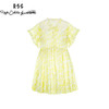 RSG郭培成衣品牌原创设计蕾丝印花女士连衣裙短袖黄色夏季 商品缩略图0