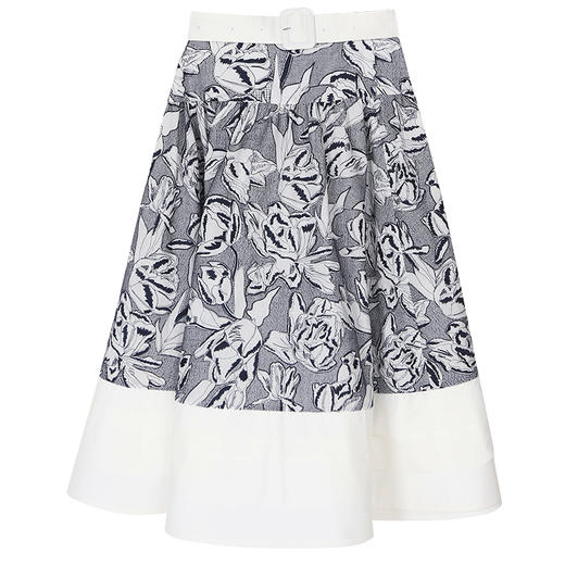 RSG郭培成衣品牌原创度假风纯棉刺绣设计感大摆量半身裙 春夏 商品图4